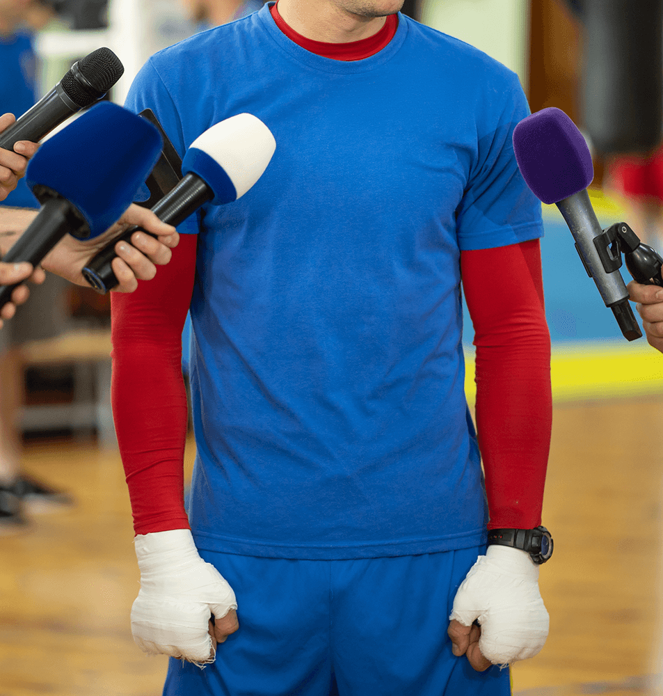 athlete media interview