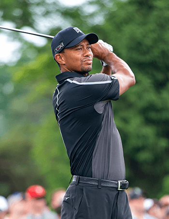 Tiger Woods on course